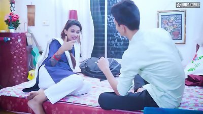 slurps Desi school dame Step sister very 1st lovemaking after college by her step brother