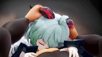 Genshin influence Ganyu blow-job anime porn firm Oral fuckfest Horn capture wiggle facial cumshot Mmd 3 dimensional delicate Green Hair