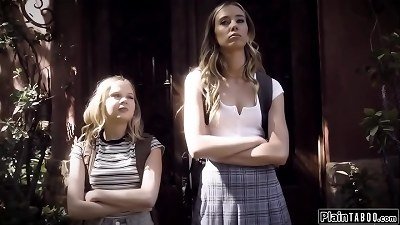 PlainTaboo.com - two teen enemies deepthroat n ravage the teacher