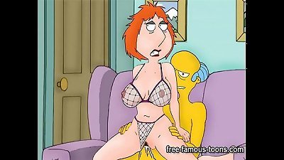 Griffins and Simpsons parody manga porn